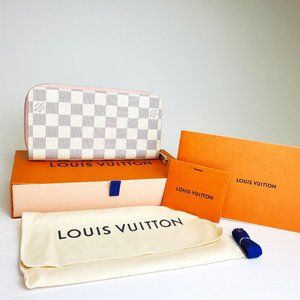 LV Wallet Demiar Azur Zippy Wallet Rose Balerine